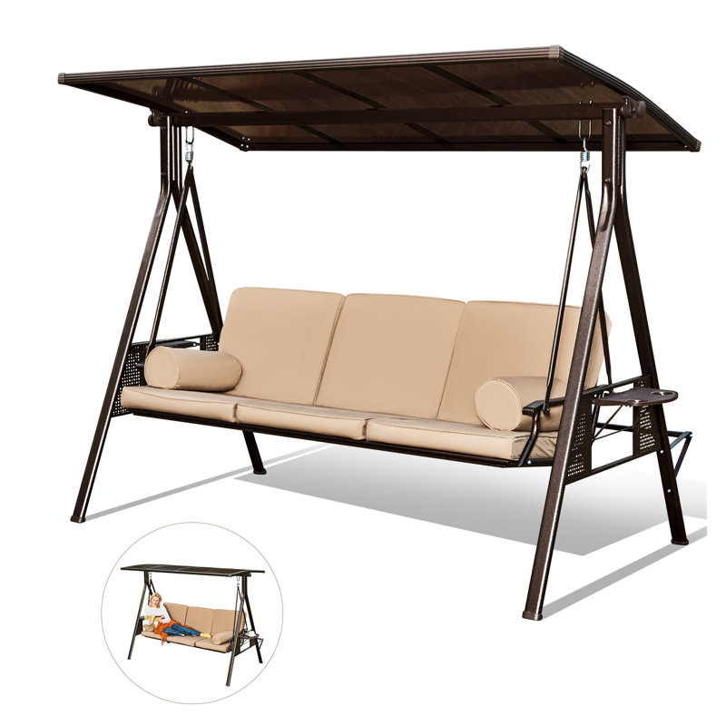 EROMMY Outdoor Patio Porch Swing Reviews Wayfair